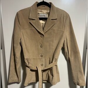 Wilsons Leather Maxima Sued Women's Camel Jacket